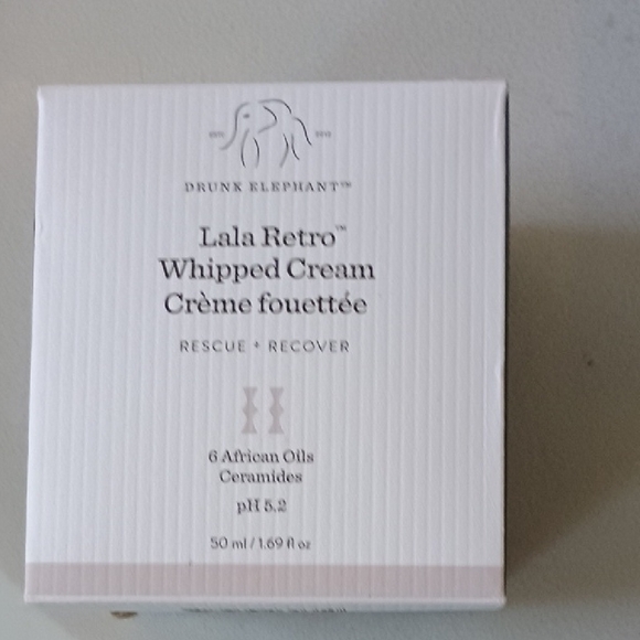Drunk Elephant Lala Retro Whipped Cream - White with Pale Pink Accents